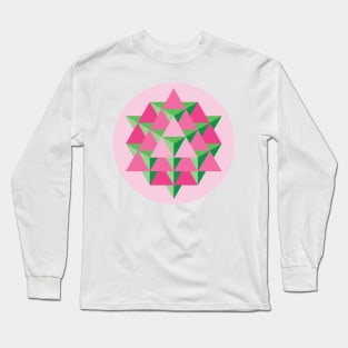 64 Tetrahedron Grid Long Sleeve T-Shirt